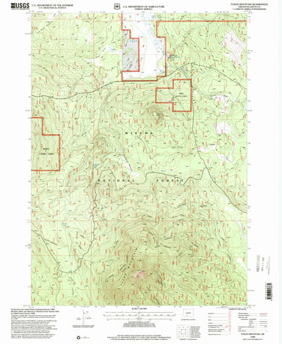 United States Geological Survey Fuego Mountain, OR (1998, 24000-Scale) digital map