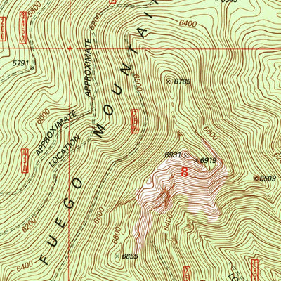 United States Geological Survey Fuego Mountain, OR (1998, 24000-Scale) digital map