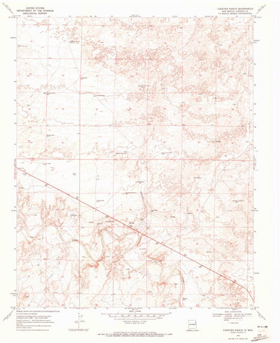 United States Geological Survey Fuentes Ranch, NM (1969, 24000-Scale) digital map