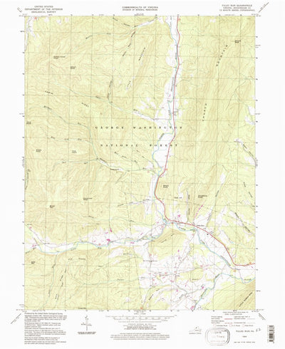 United States Geological Survey Fulks Run, VA (1994, 24000-Scale) digital map