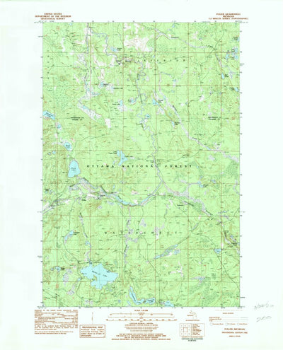 United States Geological Survey Fuller, MI (1982, 25000-Scale) digital map