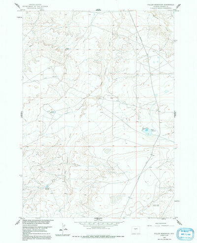 United States Geological Survey Fuller Reservoir, WY (1960, 24000-Scale) digital map