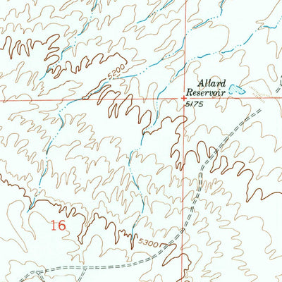 United States Geological Survey Fuller Reservoir, WY (1960, 24000-Scale) digital map