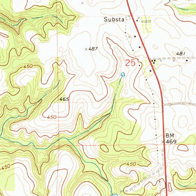 United States Geological Survey Fullers Crossroads, AL (1971, 24000-Scale) digital map