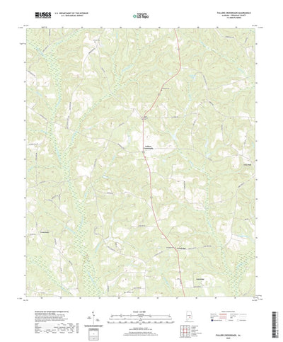 United States Geological Survey Fullers Crossroads, AL (2020, 24000-Scale) digital map