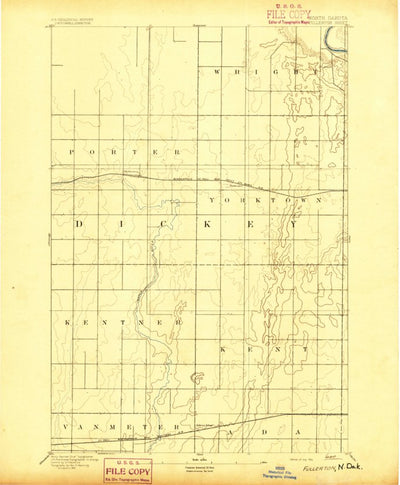United States Geological Survey Fullerton, ND (1894, 62500-Scale) digital map