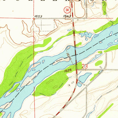 United States Geological Survey Fullerton, NE (1958, 24000-Scale) digital map