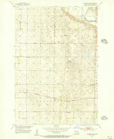 United States Geological Survey Fullerton NE, ND (1955, 24000-Scale) digital map