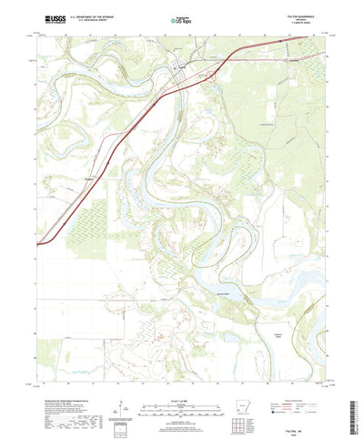 United States Geological Survey Fulton, AR (2020, 24000-Scale) digital map