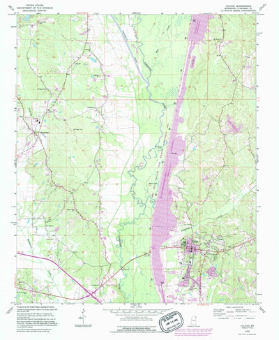 United States Geological Survey Fulton, MS (1992, 24000-Scale) digital map