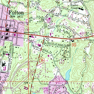 United States Geological Survey Fulton, MS (1992, 24000-Scale) digital map