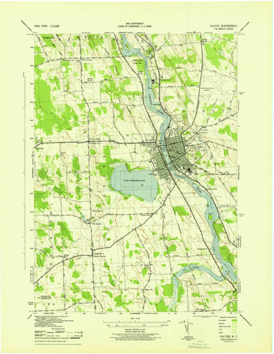 United States Geological Survey Fulton, NY (1943, 31680-Scale) digital map