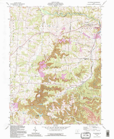 United States Geological Survey Fultonham, OH (1992, 24000-Scale) digital map