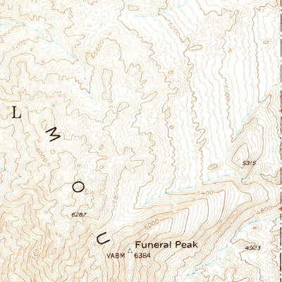 United States Geological Survey Funeral Peak, CA (1951, 62500-Scale) digital map