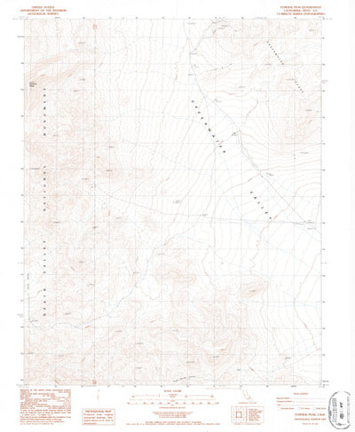 United States Geological Survey Funeral Peak, CA (1987, 24000-Scale) digital map