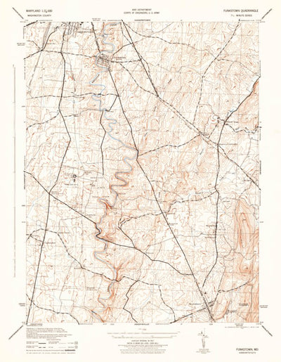 United States Geological Survey Funkstown, MD (1944, 31680-Scale) digital map