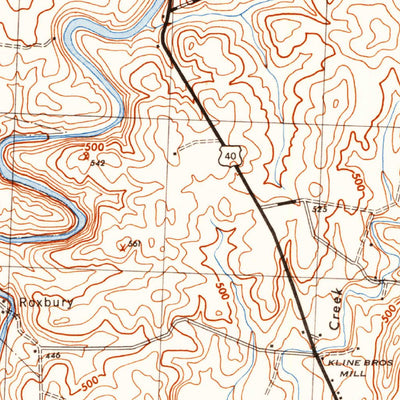 United States Geological Survey Funkstown, MD (1944, 31680-Scale) digital map
