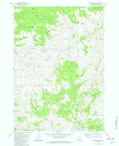 United States Geological Survey Funny Butte, OR (1981, 24000-Scale) digital map