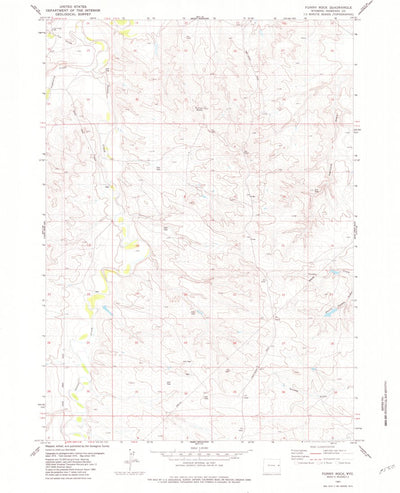 United States Geological Survey Funny Rock, WY (1981, 24000-Scale) digital map