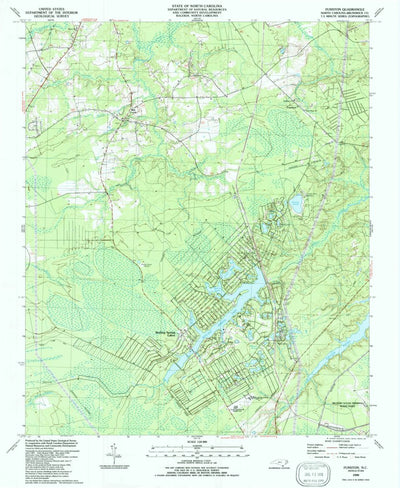 United States Geological Survey Funston, NC (1990, 24000-Scale) digital map