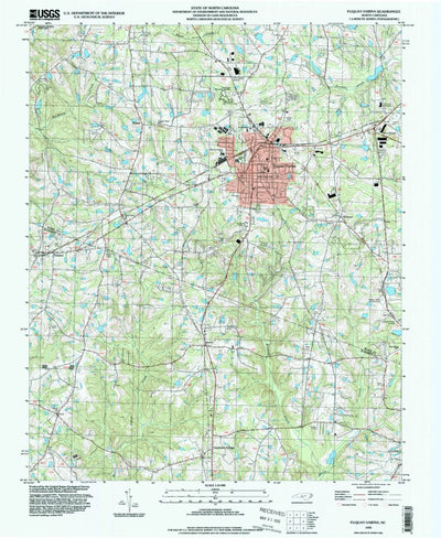 United States Geological Survey Fuquay-Varina, NC (1993, 24000-Scale) digital map