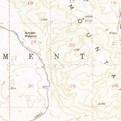United States Geological Survey Furnace Creek, CA (1952, 62500-Scale) digital map