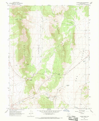 United States Geological Survey Furner Ridge, UT (1967, 24000-Scale) digital map