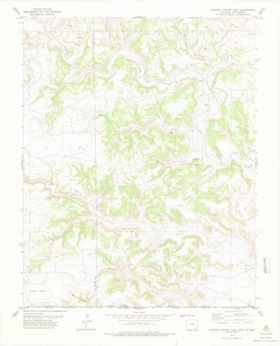 United States Geological Survey Furnish Canyon East, CO-NM-OK (1978, 24000-Scale) digital map