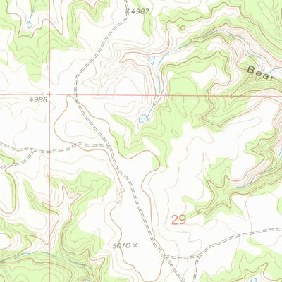 United States Geological Survey Furnish Canyon East, CO-NM-OK (1978, 24000-Scale) digital map