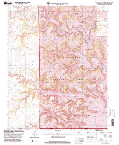 United States Geological Survey Furnish Canyon East, CO-NM-OK (1996, 24000-Scale) digital map