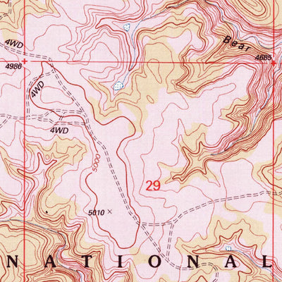 United States Geological Survey Furnish Canyon East, CO-NM-OK (1996, 24000-Scale) digital map