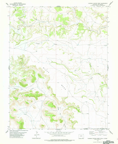 United States Geological Survey Furnish Canyon West, CO-NM (1978, 24000-Scale) digital map