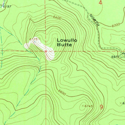 United States Geological Survey Fuzztail Butte, OR (1967, 24000-Scale) digital map