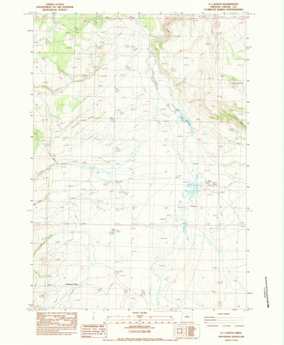 United States Geological Survey G I Ranch, OR (1983, 24000-Scale) digital map