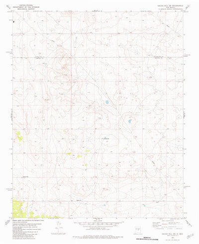 United States Geological Survey Gacho Hill SW, NM (1981, 24000-Scale) digital map
