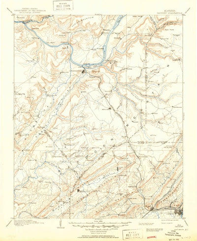 United States Geological Survey Gadsden, AL (1903, 125000-Scale) digital map