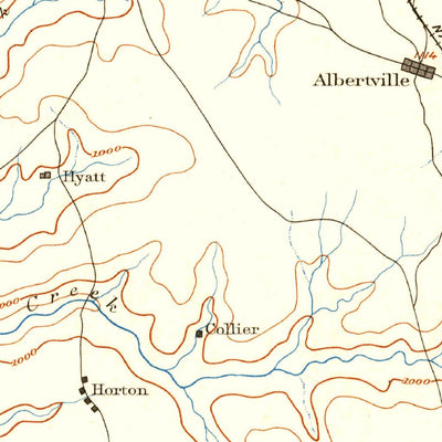 United States Geological Survey Gadsden, AL (1903, 125000-Scale) digital map