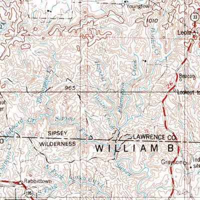 United States Geological Survey Gadsden, AL-TN (1956, 250000-Scale) digital map