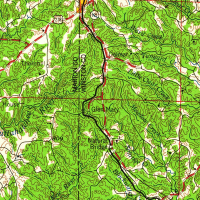 United States Geological Survey Gadsden, AL-TN (1960, 250000-Scale) digital map