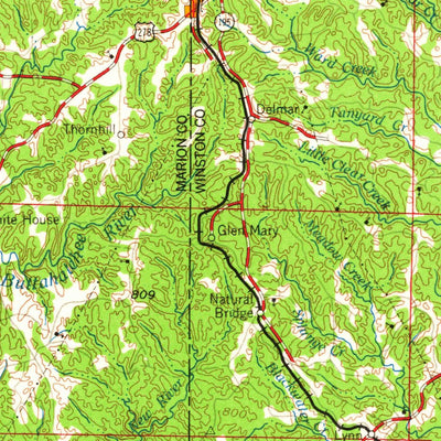 United States Geological Survey Gadsden, AL-TN (1963, 250000-Scale) digital map