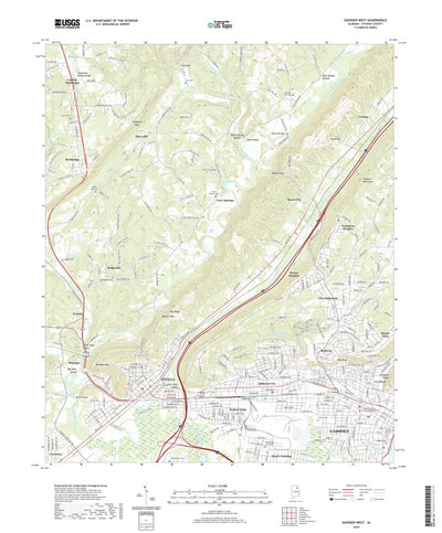 United States Geological Survey Gadsden West, AL (2020, 24000-Scale) digital map