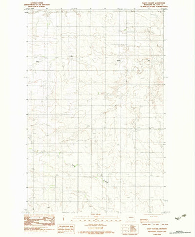 United States Geological Survey Gady Coulee, MT (1983, 24000-Scale) digital map