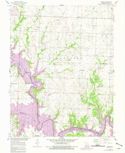 United States Geological Survey Gaines, MO (1953, 24000-Scale) digital map