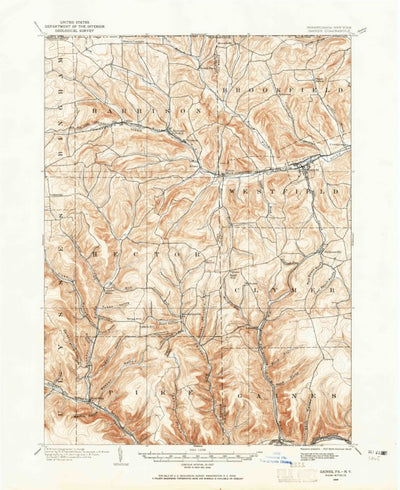 United States Geological Survey Gaines, PA-NY (1899, 62500-Scale) digital map