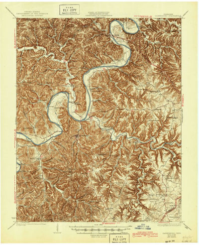 United States Geological Survey Gainesboro, TN (1929, 62500-Scale) digital map
