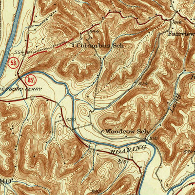 United States Geological Survey Gainesboro, TN (1929, 62500-Scale) digital map