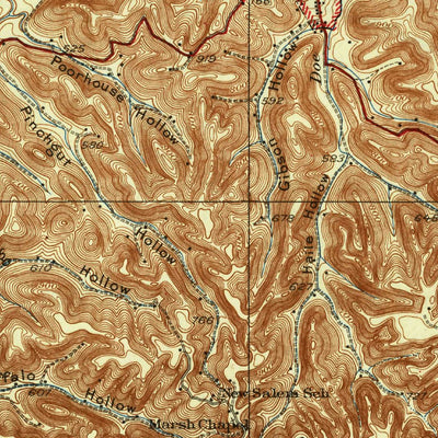 United States Geological Survey Gainesboro, TN (1929, 62500-Scale) digital map