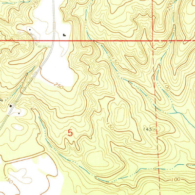 United States Geological Survey Gainestown, AL (1972, 24000-Scale) digital map