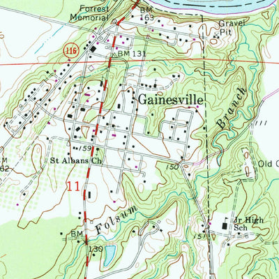 United States Geological Survey Gainesville, AL (1970, 24000-Scale) digital map