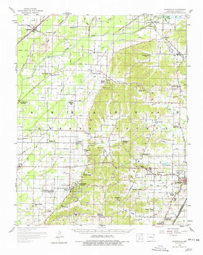 United States Geological Survey Gainesville, AR (1958, 62500-Scale) digital map